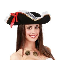 Jourdefete Chapeau De Capitaine Pirate Femme