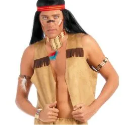 Jourdefete Gilet D'Indien Homme - Taille Unique