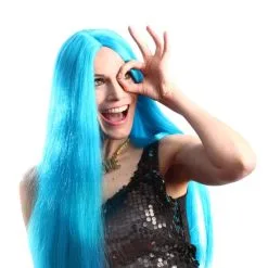 Jourdefete Perruque Party Night Turquoise