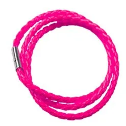 Jourdefete Bracelet Tressé Fluo - Rose