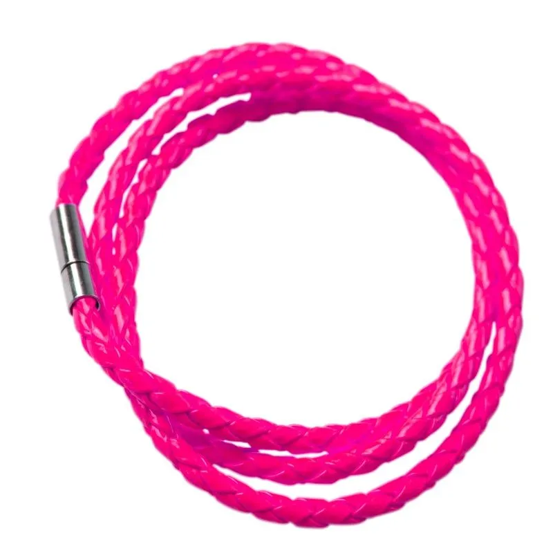 Jourdefete Bracelet Tressé Fluo - Rose