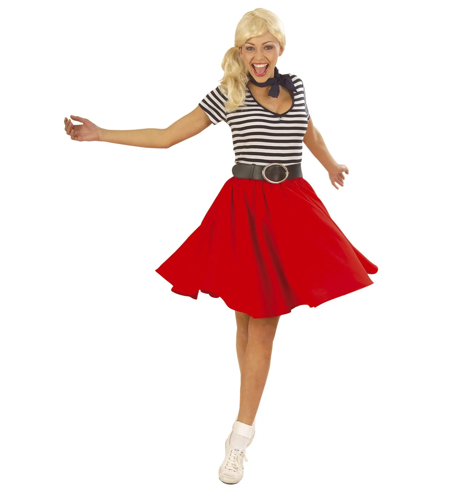 Jourdefete Jupe Patineuse Années 50 Rouge - M