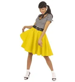 Jourdefete Jupe Patineuse Années 50 Jaune - M