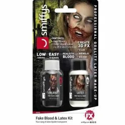 Jourdefete Kit De Maquillage Avec Faux Sang Et Latex