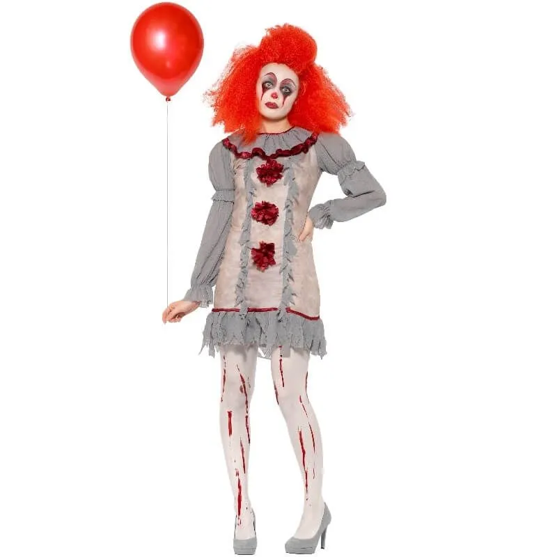 Jourdefete Déguisement Femme - Clown Vintage - Taille Au Choix