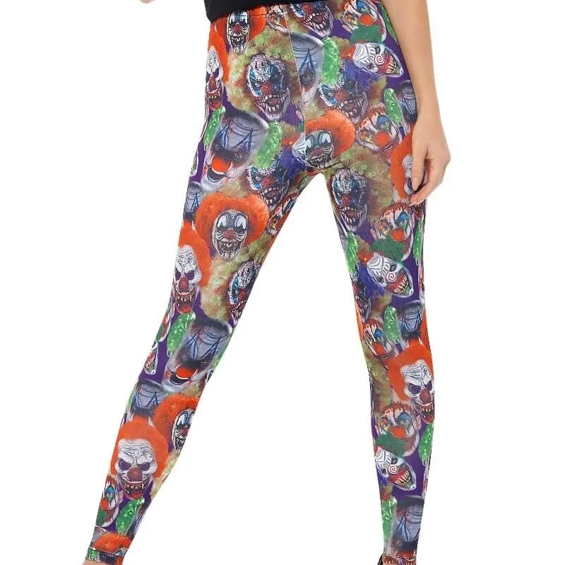 Jourdefete Leggings Femme - Clown Maléfique - Taille Au Choix – Image 2