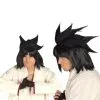Jourdefete Perruque Manga Noire