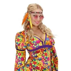 Jourdefete Bandeau Hippie Avec Perles Et Plumes