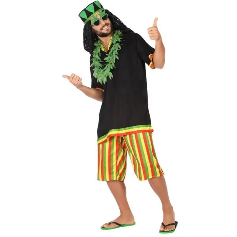 Jourdefete Déguisement Homme Jamaïcain - Taille Au Choix