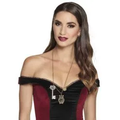 Jourdefete Collier Steampunk - Hibou Et Clé