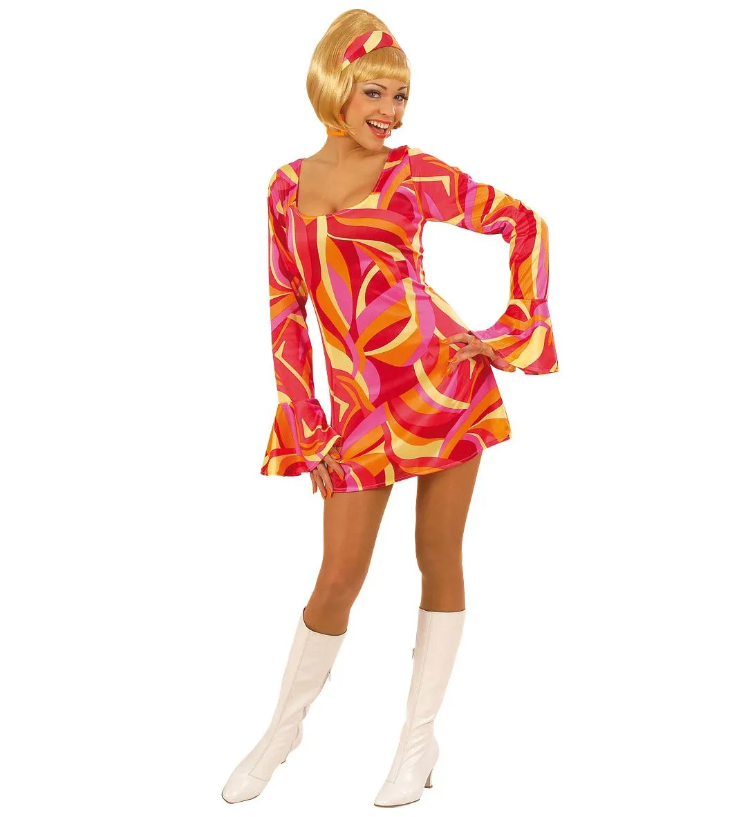 Jourdefete Costume Disco 70's Fuchsia / Rouge - Taille Au Choix