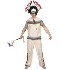 Jourdefete Déguisement Homme Indien Tonnerre - Taille Au Choix