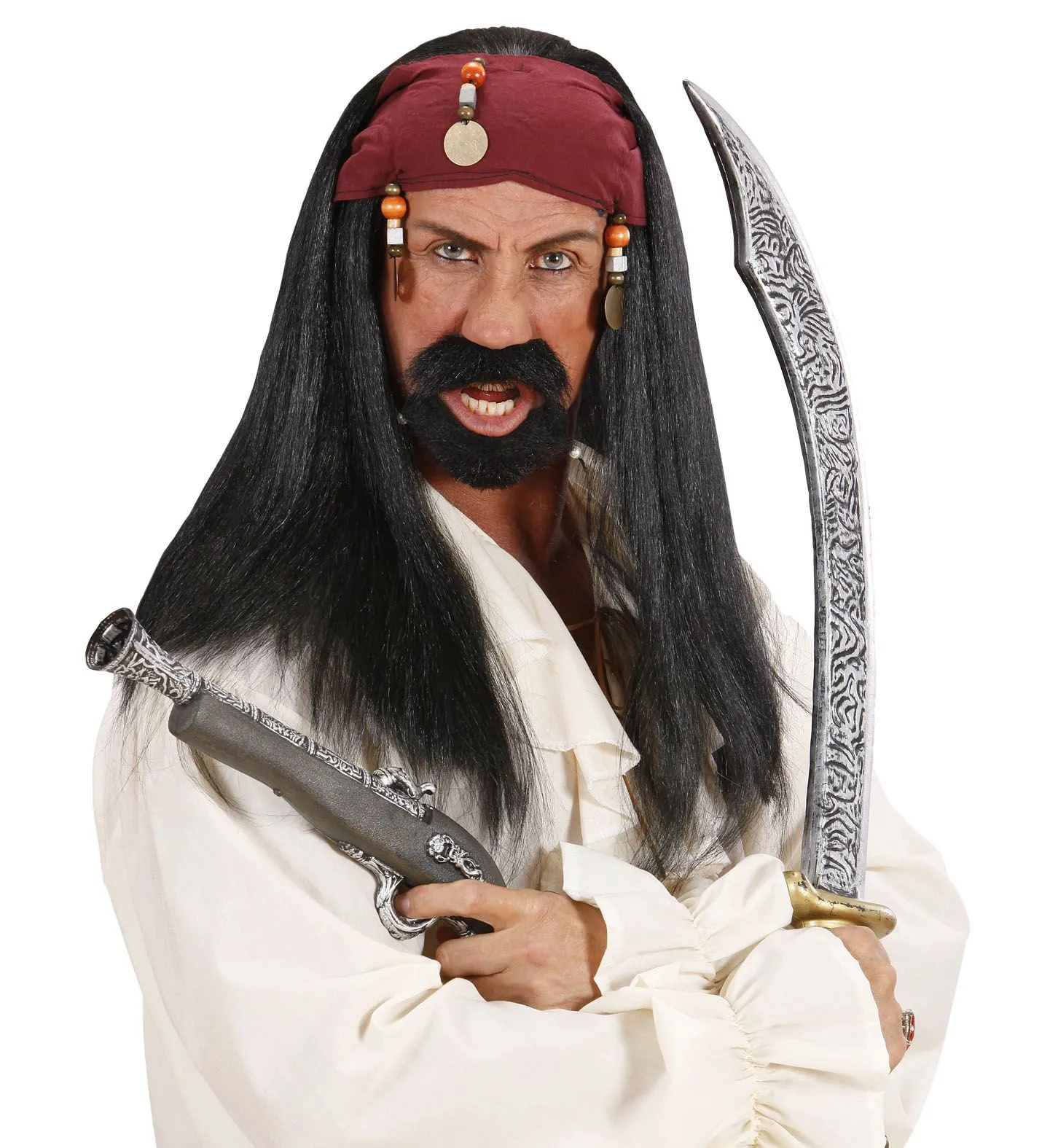 Jourdefete Perruque Pirate Des CaraĂŻbes Homme