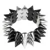Jourdefete Bracelet Punk - Argent Et Noir