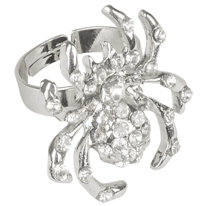 Jourdefete Bague Araignée Avec Strass