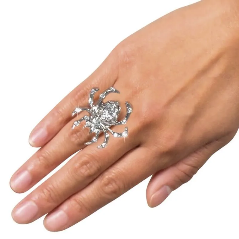 Jourdefete Bague Araignée Avec Strass – Image 2