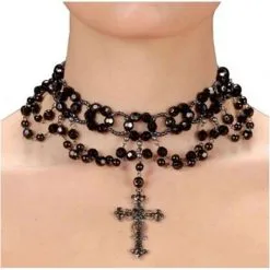 Jourdefete Collier Gothique Pour Femme Avec Croix