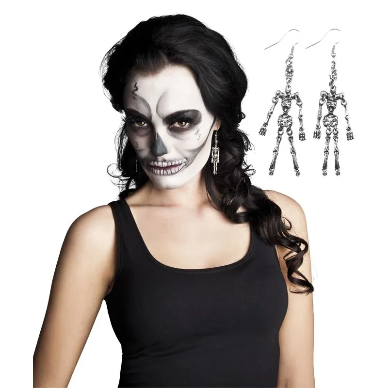 Jourdefete Boucle D'Oreilles Pendantes Squelette