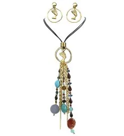 Jourdefete Ensemble Collier Et Boucles D'oreilles Cléopâtre