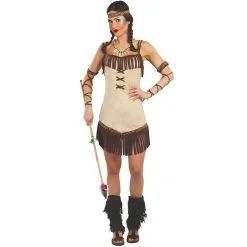 Jourdefete Déguisement D'Indienne Femme - Taille Unique