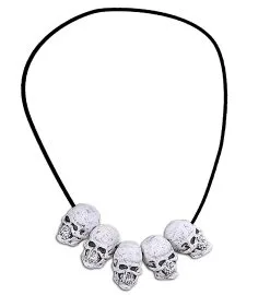 Jourdefete Accessoire De Déguisement Collier 5 Têtes De Mort