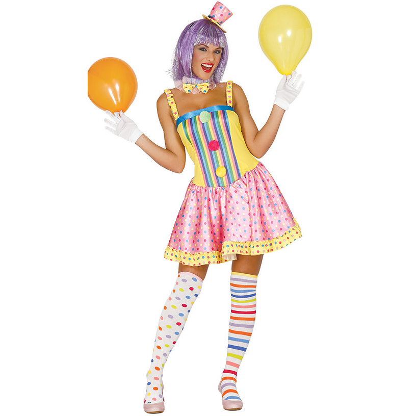 Jourdefete Déguisement Clown Funny Femme - Taille Au Choix