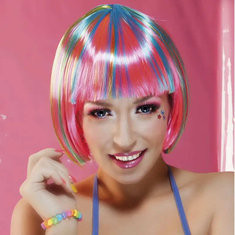 Jourdefete Perruque Pebbles Fluo Pour Femme