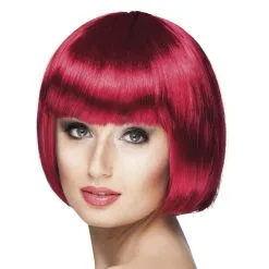 Jourdefete Perruque De Cabaret Pour Femme - Rouge Rubis