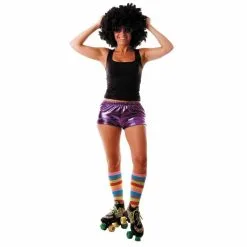 Jourdefete Mini Short Disco - Taille Unique - Violet