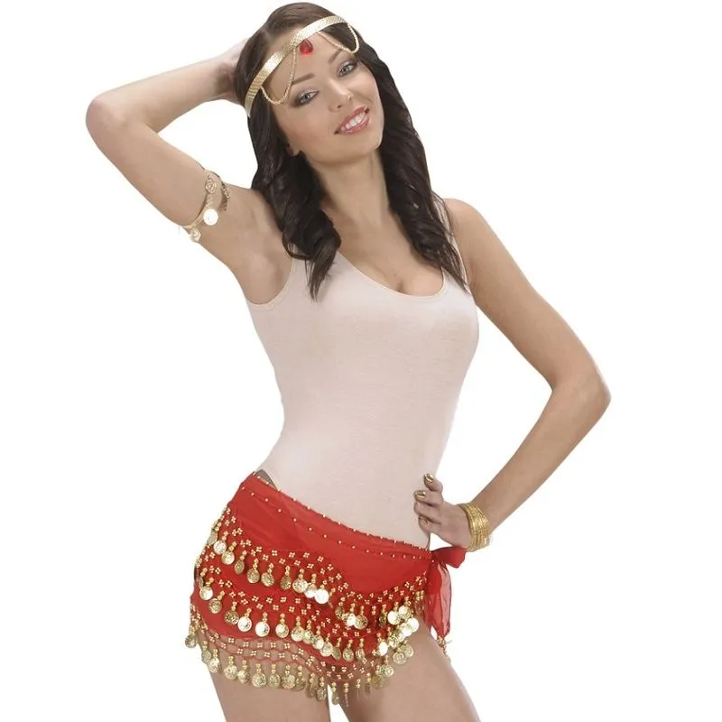 Jourdefete Jupe De Danseuse Orientale Rouge