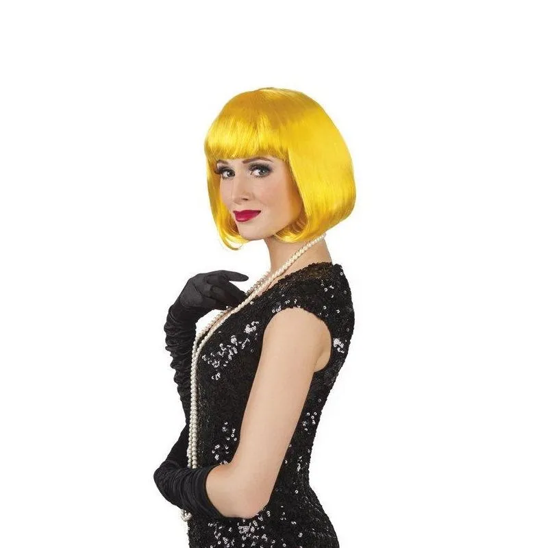 Jourdefete Perruque De Cabaret Pour Femme - Jaune