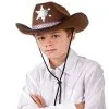 Jourdefete Chapeau Etoile De Shérif Bords Montants - Marron