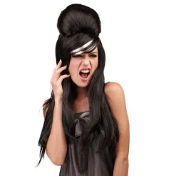 Jourdefete Perruque Brune Rockeuse Rebelle