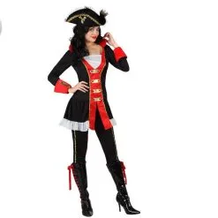 Jourdefete Femme Capitaine Corsaire - Taille Au Choix