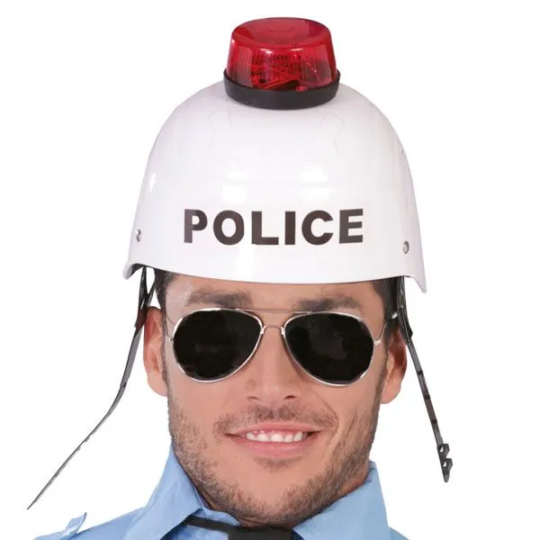 Jourdefete Casque Policier Sonore Et Lumineux