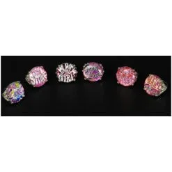 Jourdefete Bague Avec Slogan - Modèle Aléatoire