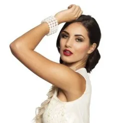 Jourdefete Bracelet De Perles Blanches - Charleston