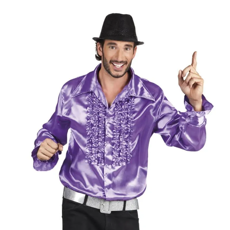 Jourdefete Chemise Disco à Froufrous Taille L - Couleur Au Choix – Image 3