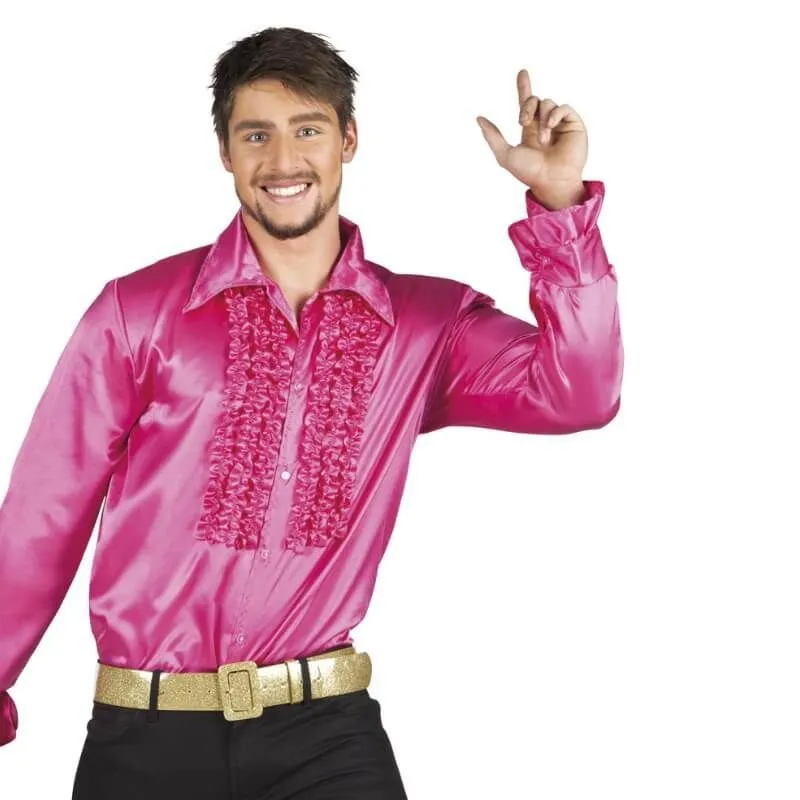 Jourdefete Chemise Disco à Froufrous Taille L - Couleur Au Choix – Image 8