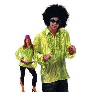 Jourdefete Chemise Star Du Disco à Froufrous - Vert - Taille Au Choix – Image 2