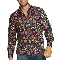 Jourdefete Chemise Hippie à Fleurs - Homme - Taille Au Choix