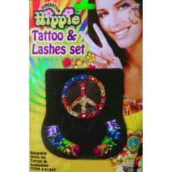 Jourdefete Faux Cils Et Tatoo «Peace & Love»