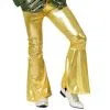 Jourdefete Pantalon Pattes D'Eph' Disco Or - Taille Au Choix