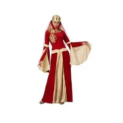 Jourdefete Costume De Dame Médiévale Rouge Femme - Taille Au Choix