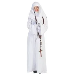 Jourdefete Déguisement De Bonne Soeur - Nonne - Blanc - Femme - Taille Au Choix
