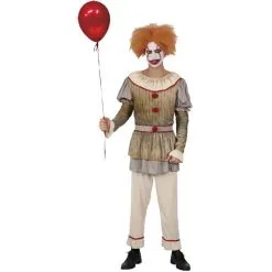 Jourdefete Déguisement De Clown Pour Homme - Vintage - Halloween - Taille Au Choix