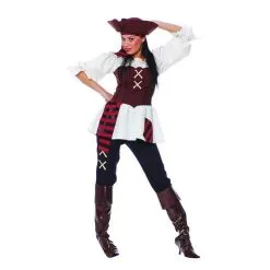 Jourdefete Déguisement De Corsaire Redoutable Femme - Taille Au Choix