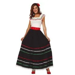 Jourdefete Déguisement Femme Mexicaine - Taille Au Choix