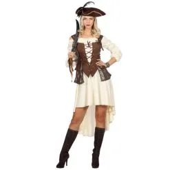 Jourdefete Déguisement Femme - Robe De Pirate Avec Bustier - Taille Au Choix