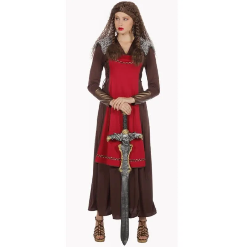 Jourdefete Déguisement Femme - Robe Viking - Taille Au Choix